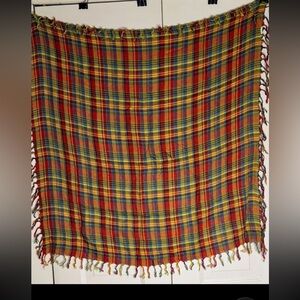 Vintage Pride Rainbow Plaid Square 38” Scarf